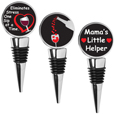 Mom Themed Wine Stoppers Set of 3 - Mamma's Little Helper and more